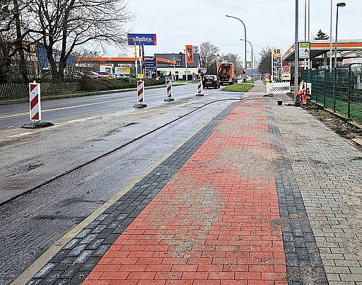 Radweg Rostocker Chaussee