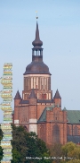 Nicht mehr lange, dann ist die Kirchturmspitze der Marienkirche 'erlesen', hier der Stand vom März