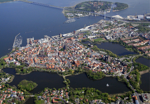 Aerial view of the Historic Centre of Stralsund